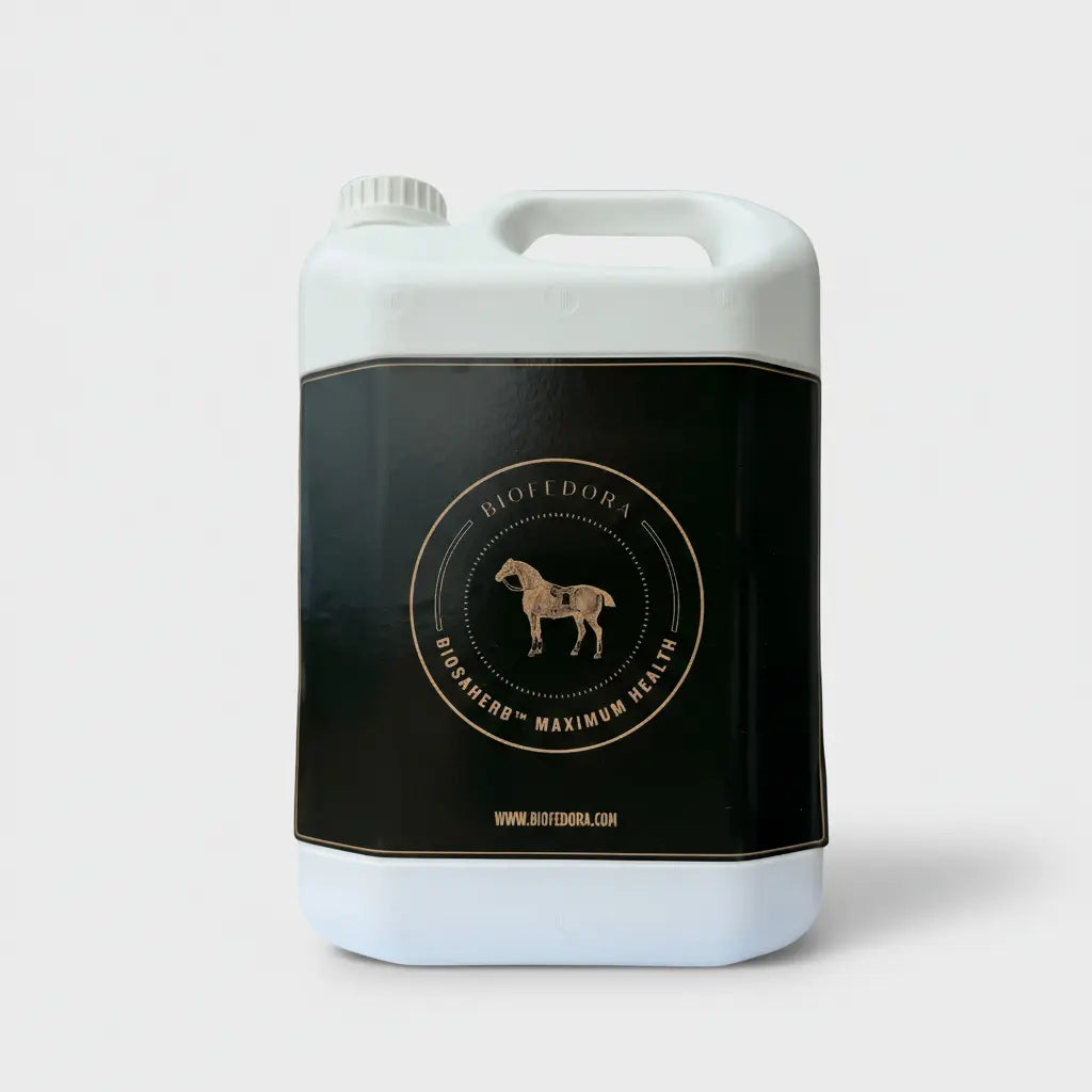 BiosaHerb™ Maximum Health til hest – fermenterte økologiske urter med melkesyrebakterier i 5 liters kanne