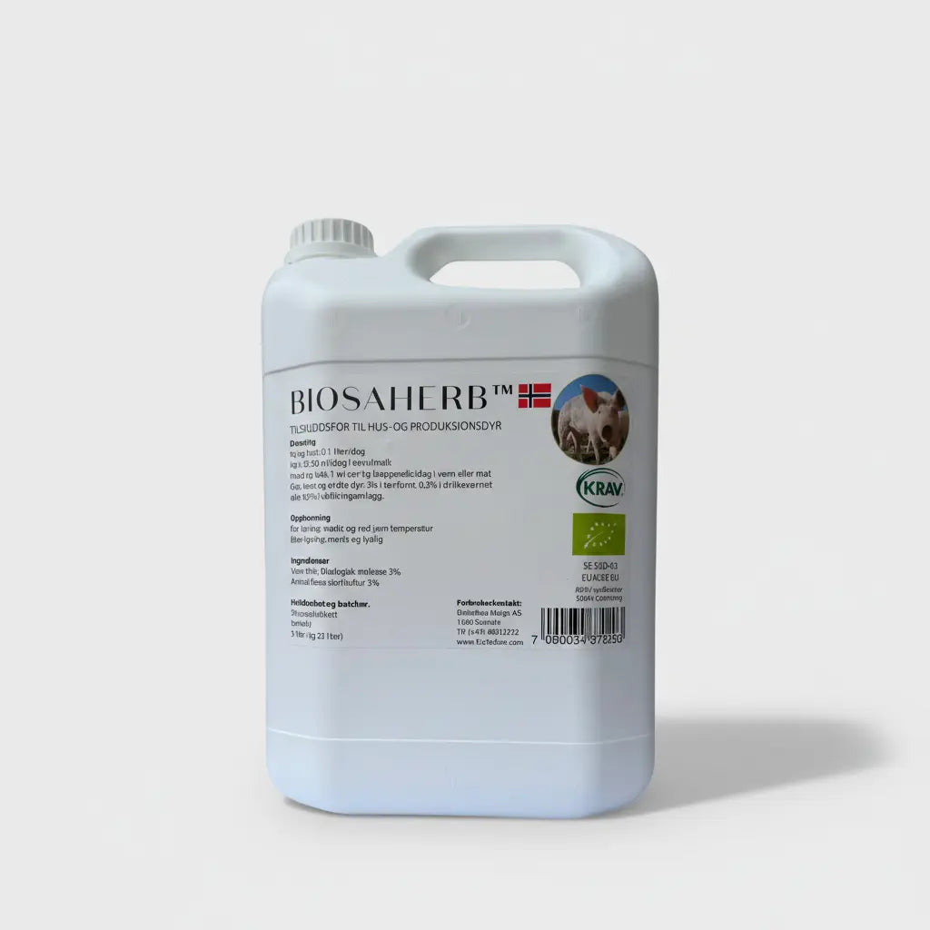 BiosaHerb™ Miljø økologisk tilskuddsfôr startkultur i 5 liters kanne – fermenterte mikroorganismer